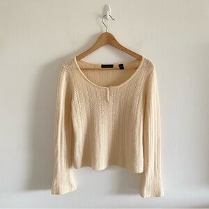 Context Cream Knit Scoop Neck Sweater